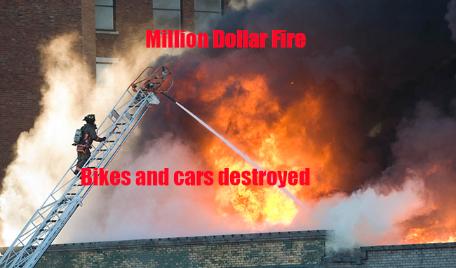 Million dollar fire: Vintage Harleys, classic cars destroyed