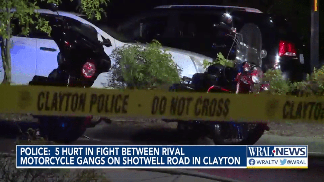 Shoot-out between "biker gangs" in North Carolina